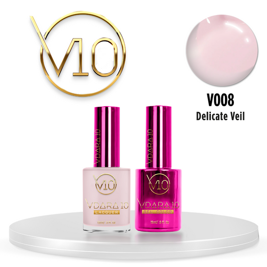 Vdara10 DUO Gel+Lacquer - Nail Enhancement Duo - Delicate Veil
